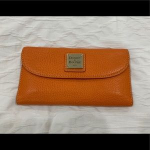 Dooney and Bourke orange leather wallet